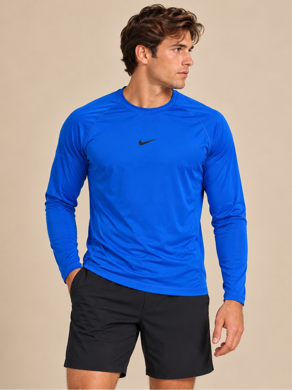 Nike Pro Dri-FIT Slim Fit Blue Performance Shirt Size M